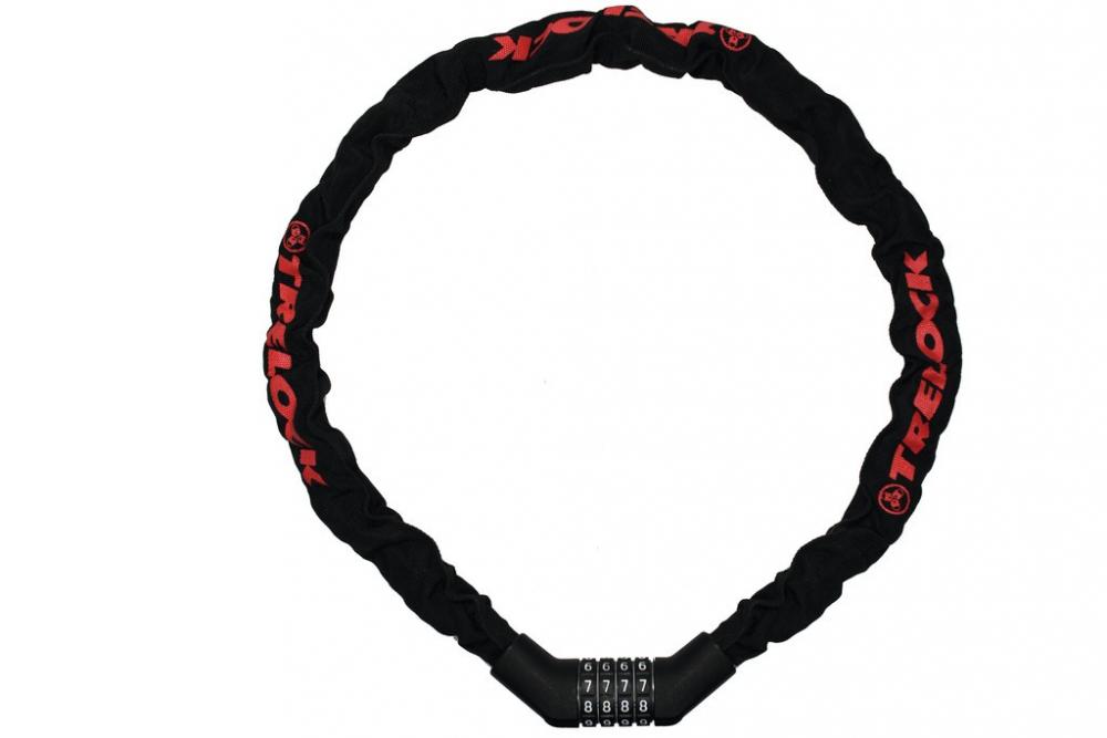 Trelock Kettenschloss Kombi 75 cm D 5,5 mm BC 215/75/5,5 schwarz ohne Halter