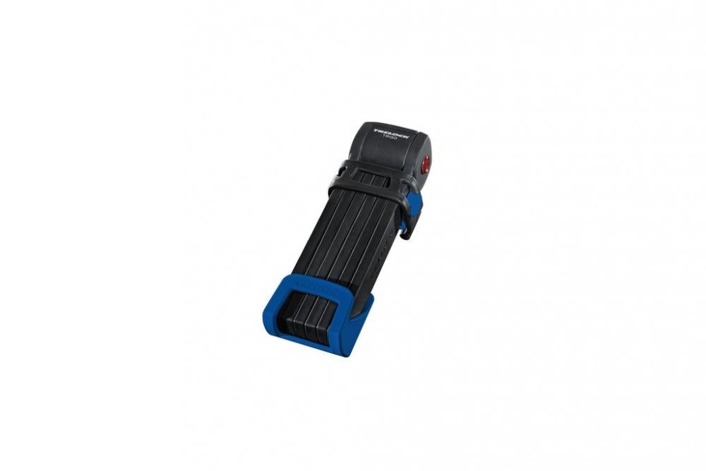 Trelock Faltschloss Trigo mit Halter FS 300/85 blau mit Kunststoffhalter