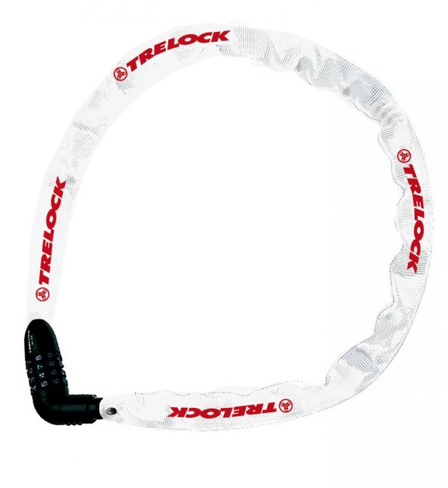 Trelock Kettenschloss Kombi 60 cm D 4 mm BC 115/60/4 weiß ohne Halter