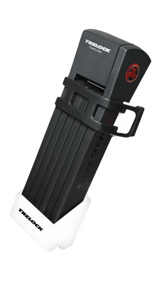 Trelock Faltschloss TWO.GO mit Halter FS 200/75 mit Halter weiß ZF200 Schlüssel