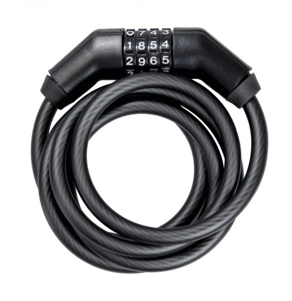 Trelock Spiralkabelkabelschloss180 cm D 10 mm SK 260/180/10 schwarz mit Halter ZK 320