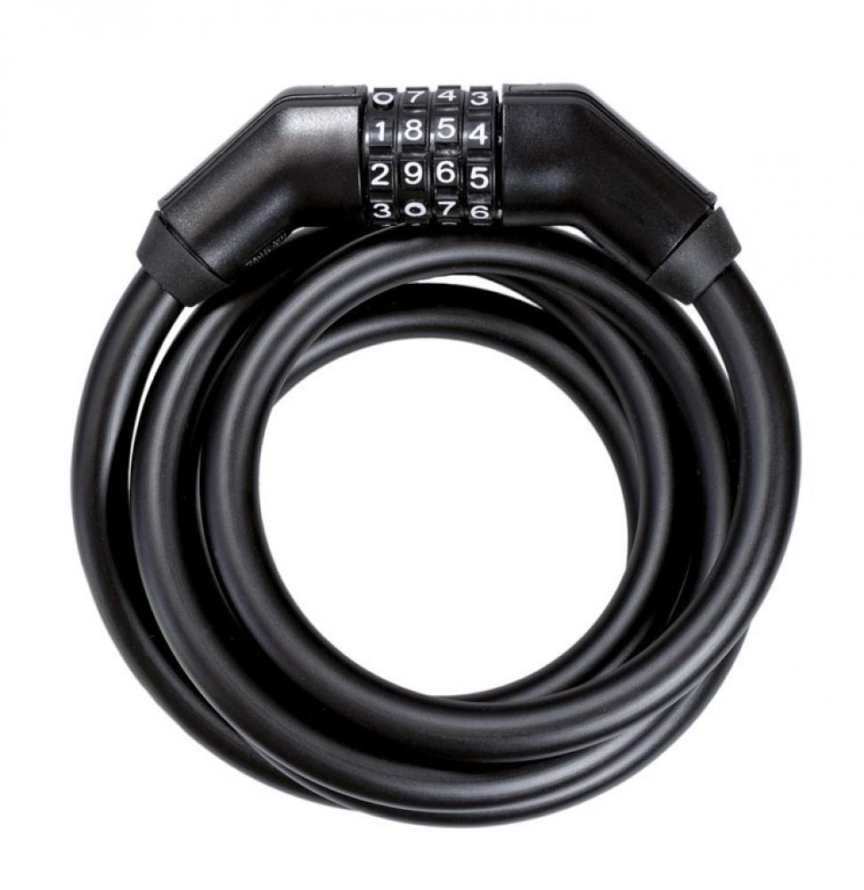 Trelock Spiralkabelkabelschloss 150 cm D 13 mm SK 360/150/13 schwarz mit Halter ZK 320