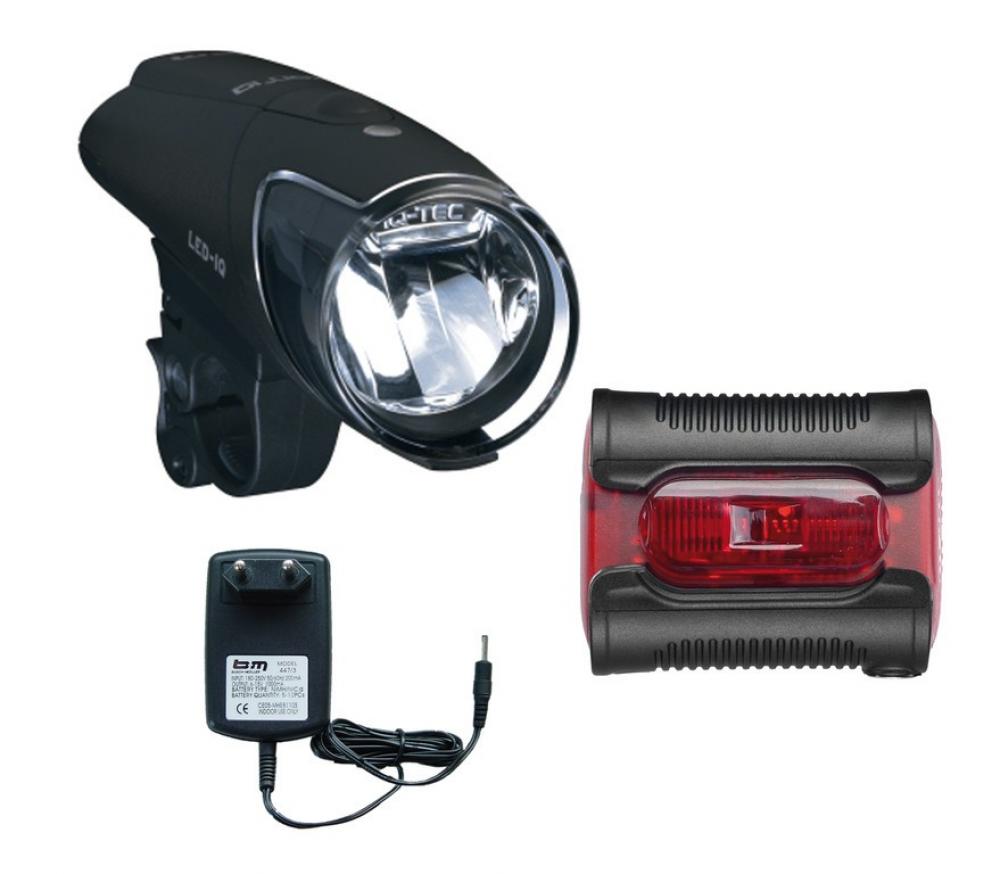 Busch&Müller LED-Akkuscheinwerfer Set Ixon IQ Premium 80Lux inkl. Akkus & Ladegerät + Ixback senso STVZO