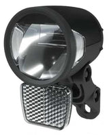 Herrmans H-Black MR8 E-Bike Frontscheinwerfer, 180 Lumen, exzellente Nahfeldausleuchtung, seitliche Lichtauslässe, 6-12V DC, StVZO-zugelassen, schwarz