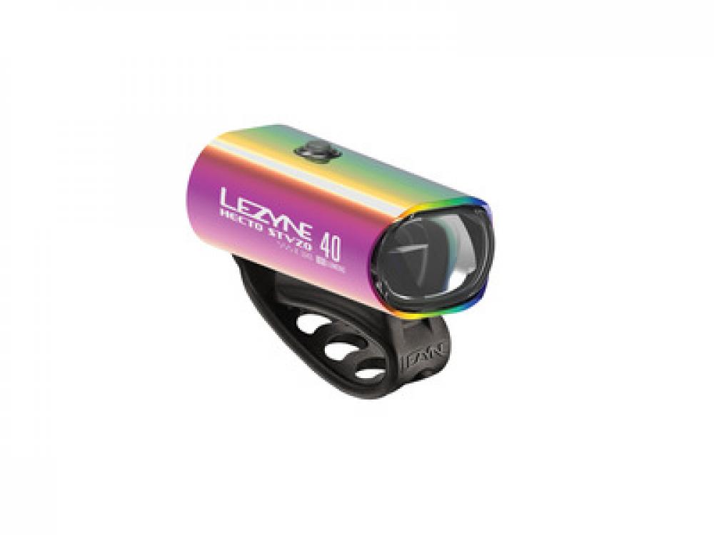 Lezyne Front Scheinwerfer  Hecto Drive 40 StVZO 40 Lumen Farbe neo Metallic Rainbow Akku