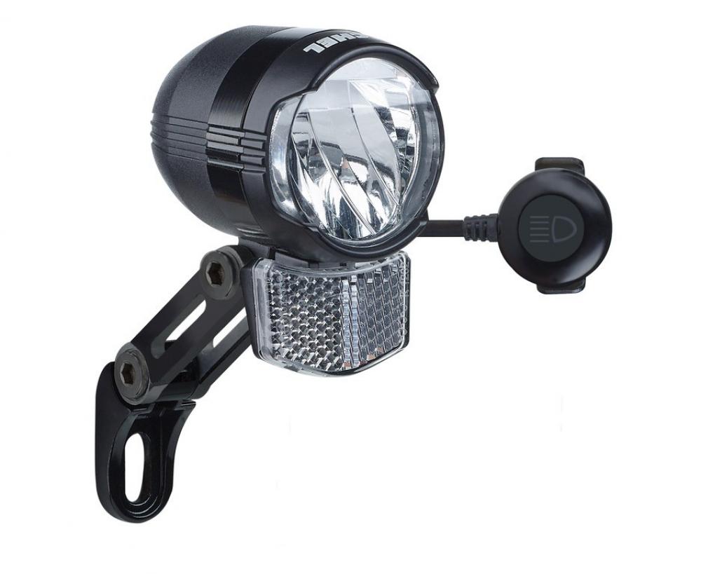 Büchel LED E-Bike Scheinwerfer Shiny FL 60/100 Lux - StVZO, Fern-/Abblendlicht, 948V, Osram-LED, IPX4, Alu-Halter