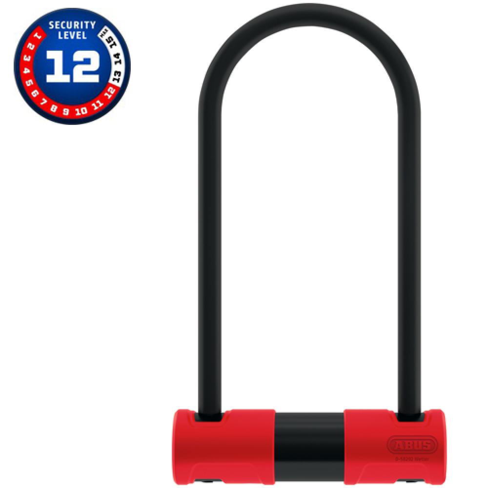 Abus Bügelschloss 440 Alarm Security Level 8 Farbe schwarz/rot Länge 160 mm Breite 85 mm