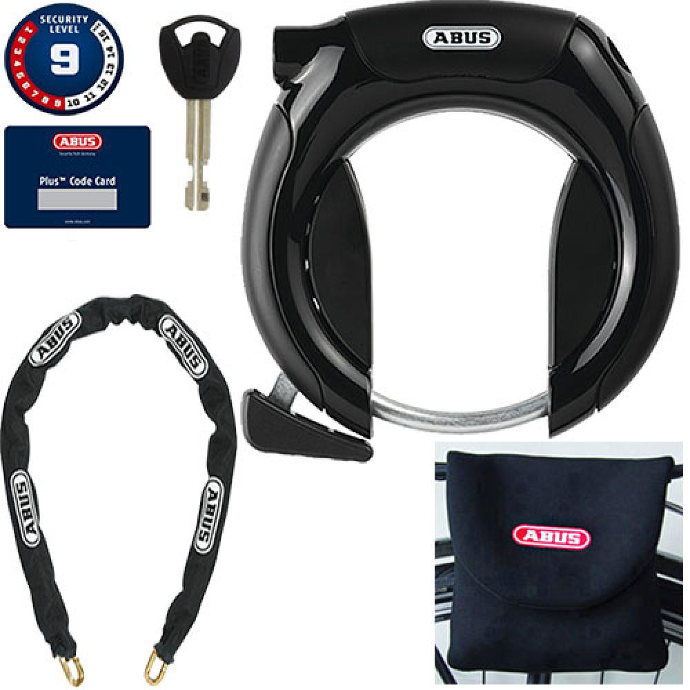 Abus Rahmenschloss Set 5950 Pro Shield Plus NR 6KS/85 ST5950 B 59 mm H 107 mm D 8,5 m schwarz
