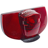 AXA RAY Steady LED-Rücklicht, Standlicht, Dynamo, 50 mm Gepäckträger-Montage, robust, schwarz/rot