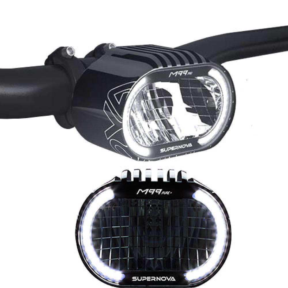 E-Bike-Headlight M99 Pure+, E-45, Supernova, LED, schwarz, 1100 Lumen, Supernova, P-M99-E18-BLK