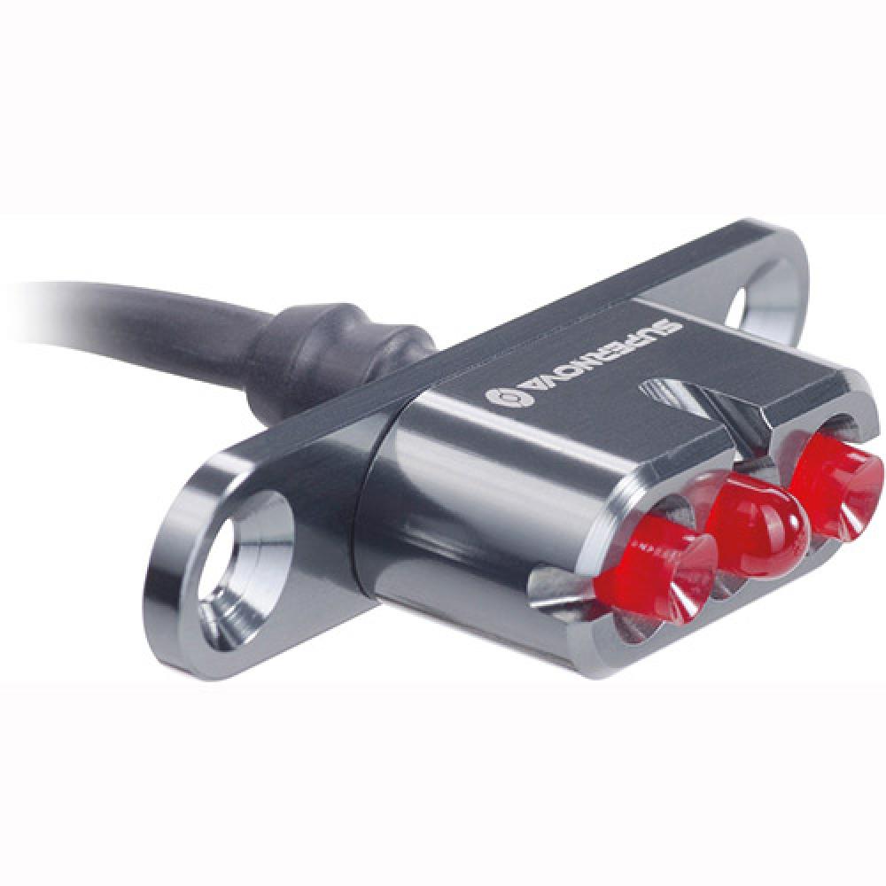 E3 Tail Light, Supernova, titangrau, Gepäckträgermontage Stvzo