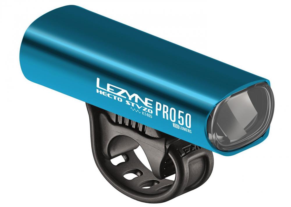 Lezyne Front Scheinwerfer LED weiß Hecto Pro 50 3 Modi StVZO Akku blau glänzend