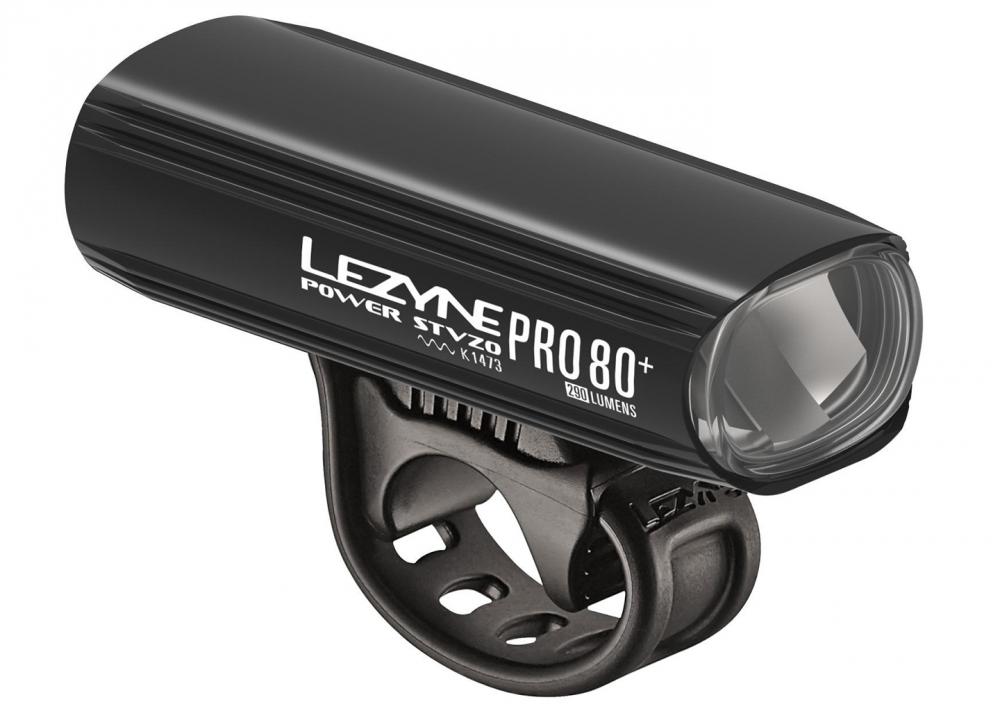 Lezyne Front Scheinwerfer LED weiß Power Pro 80+ 3 Modi StVZO Akku schwarz glänzend