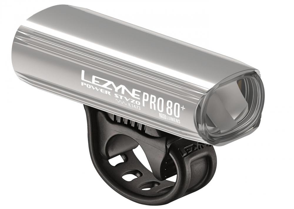 Lezyne Front Scheinwerfer LED weiß Power Pro 80+ StVZO Alugehäuse silber