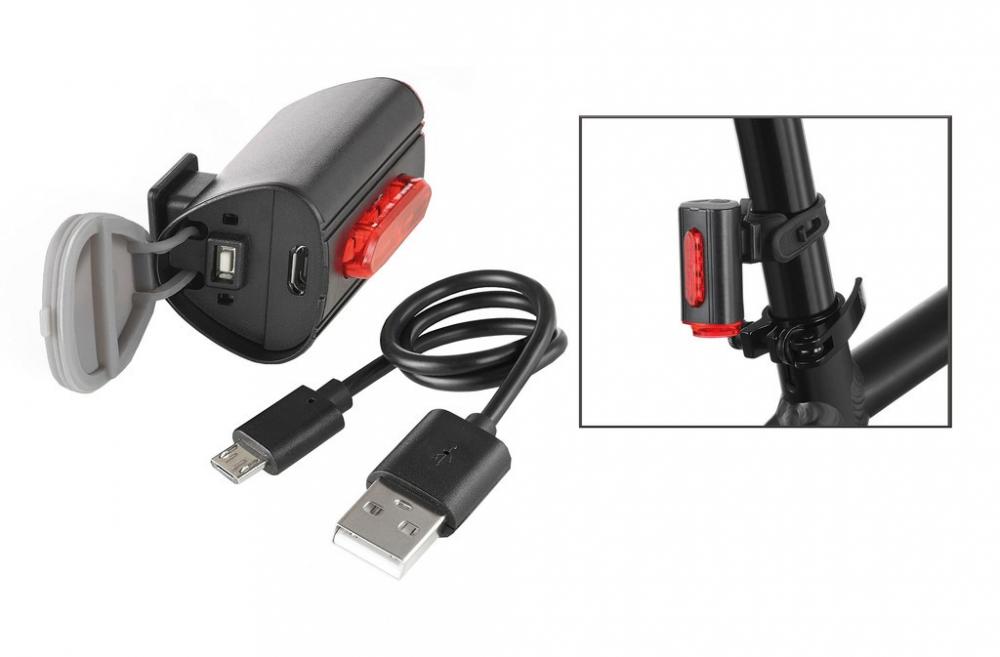 LED Akku-Rücklicht Fischer 360° schwarz Stvzo