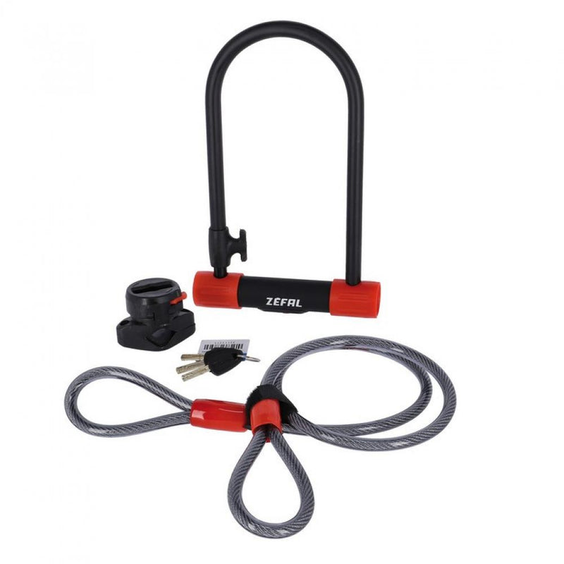 Zefal Bügelschloss K-Traz U 13 Cable Länge 120 cm D 13 mm schwarz