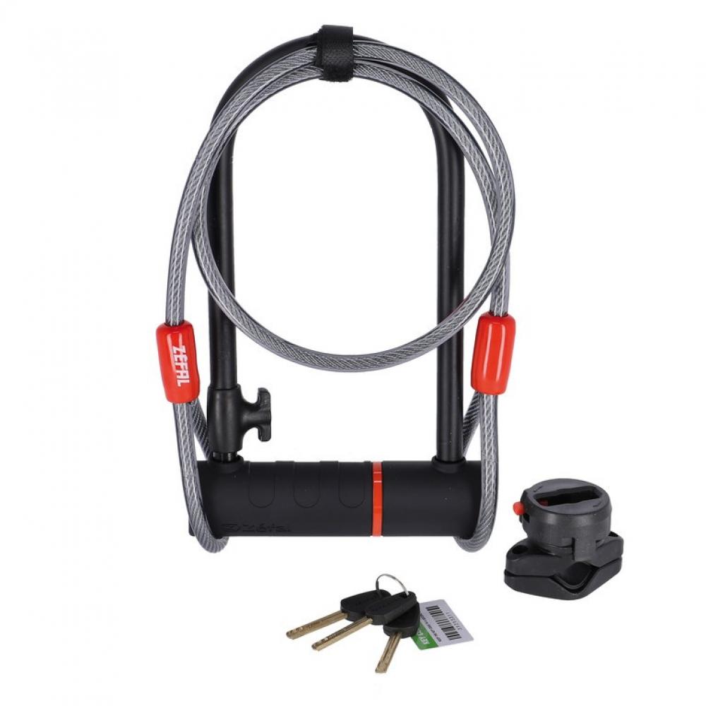 Zefal Bügelschloss K-Traz U 17 Cable Länge 120 cm D 14 mm schwarz