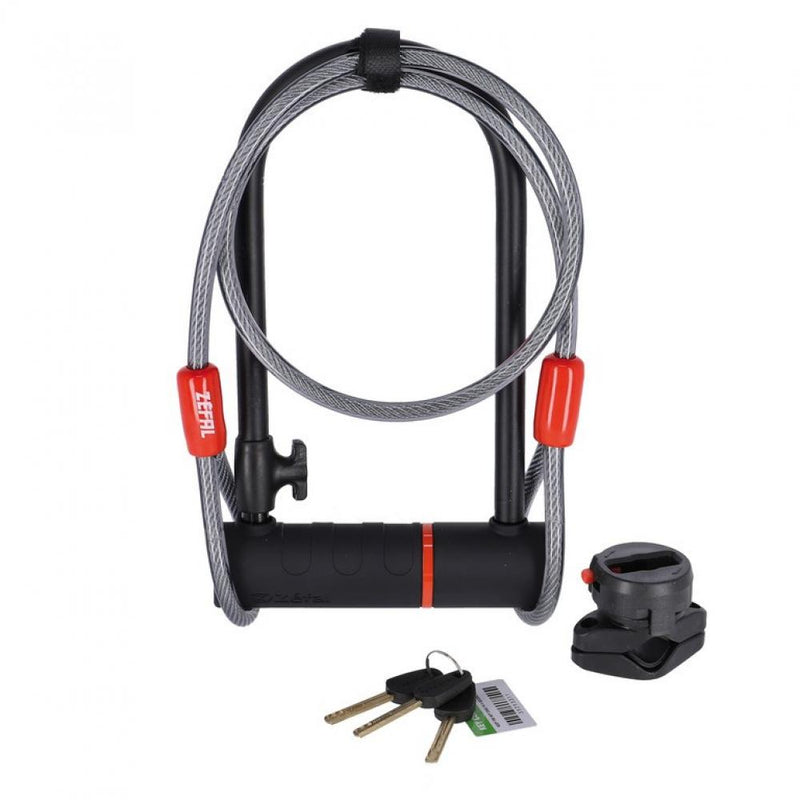 Zefal Bügelschloss K-Traz U 17 Cable Länge 120 cm D 14 mm schwarz