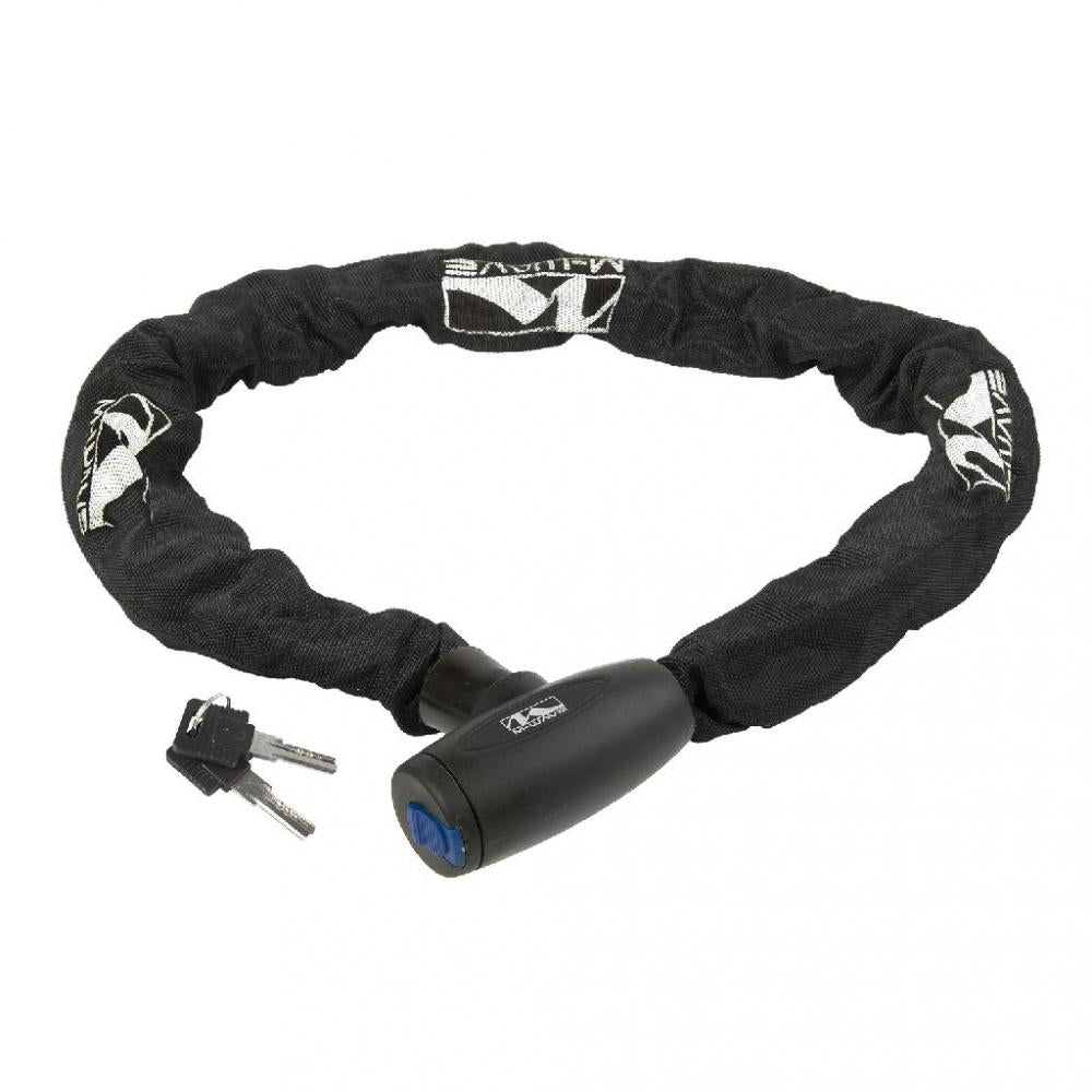 M-WAVE Kettenschloss 1100 mm mit Textilüberzug schwarz