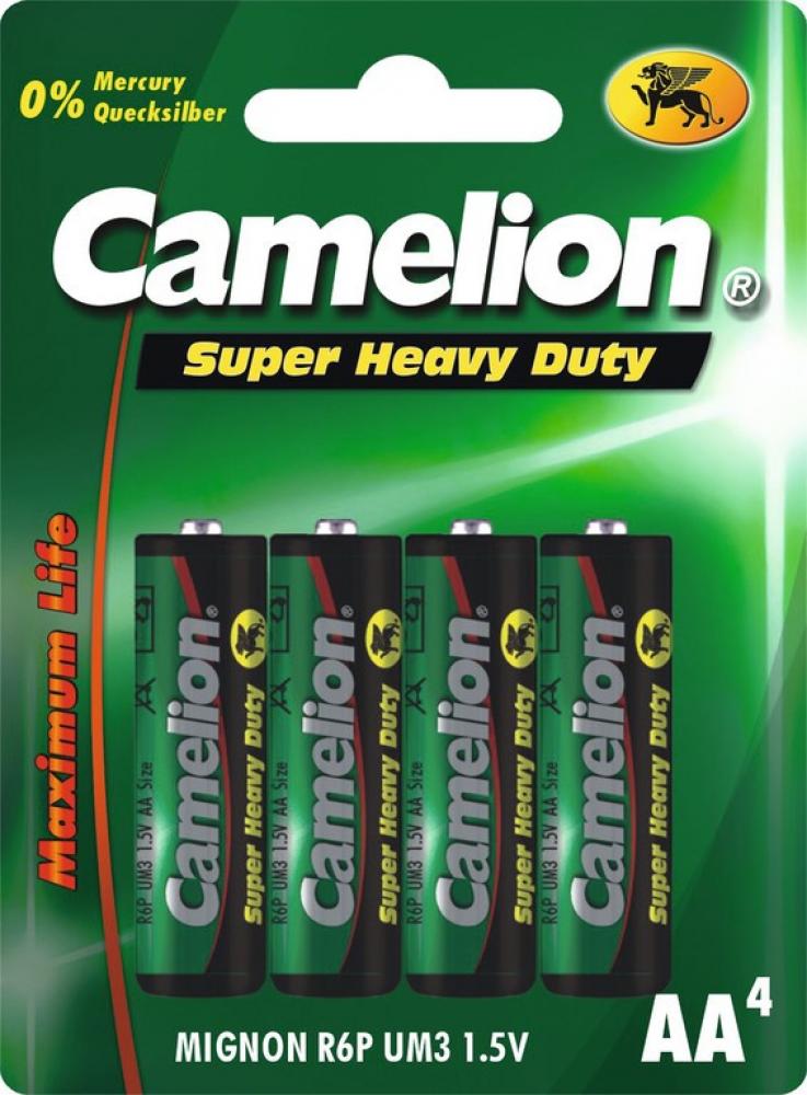 Camelion Batterie Green Mignon R06 4 Stück, Zink-Chlorid, 1,5V 1220 mAh, AA