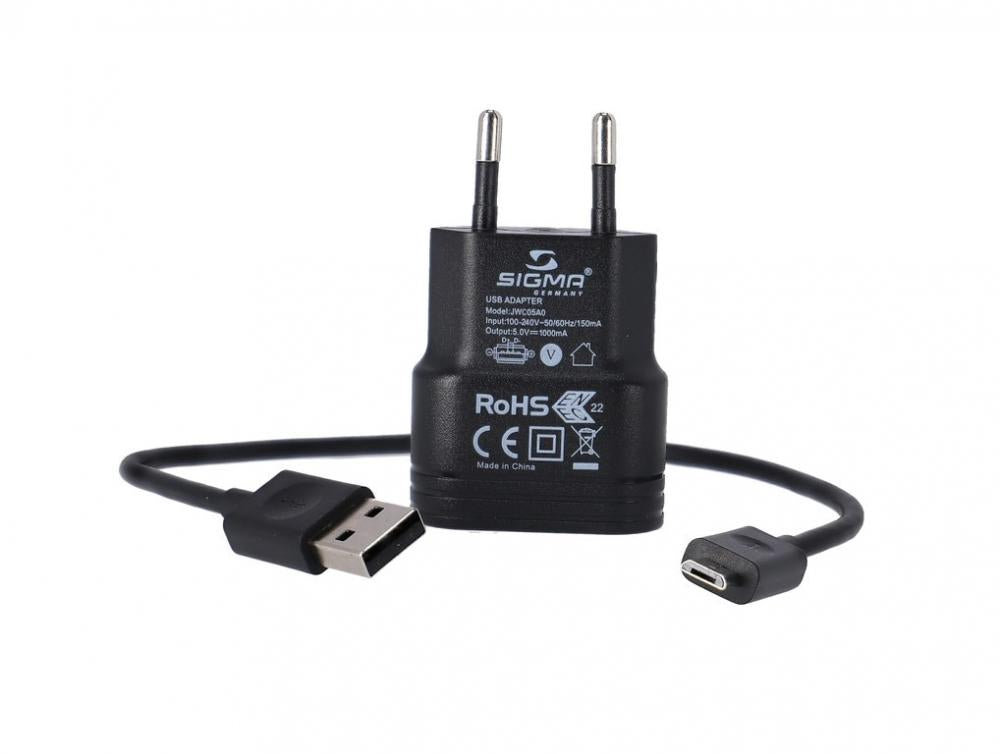 Sigma Ladegerät + Micro USB Ladekabel für ID Run