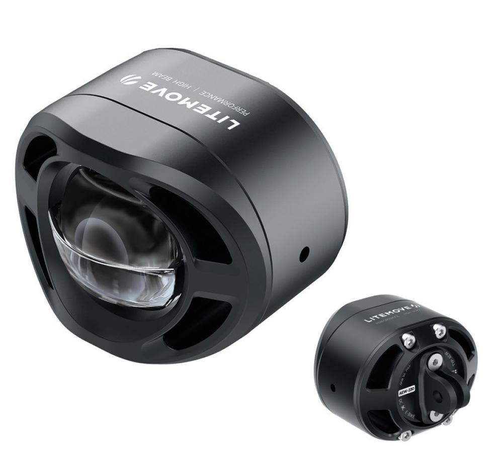Litemove Scheinwerfer AEW230 für E-Bikes mit Halterung Rückseite