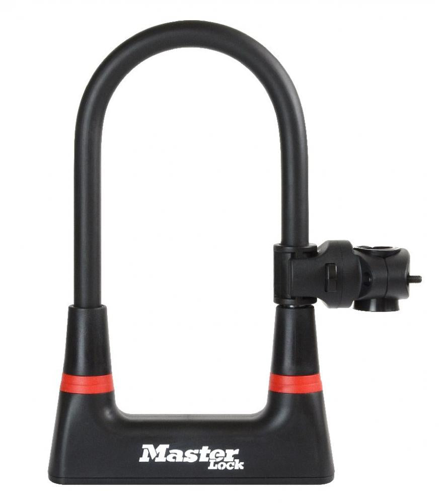 Master Lock, Bügelschloss 8279, mit 7-Stift-Zylinder mit 4 Schlüsseln, Schlosskappe & Universalhalterung , Bügeldicke 14mm, Länge 210mm, Breite 104mm, Farbe schwarz, Gewicht ca.1300gr., (Herst.Nr.8279EURDPRO)