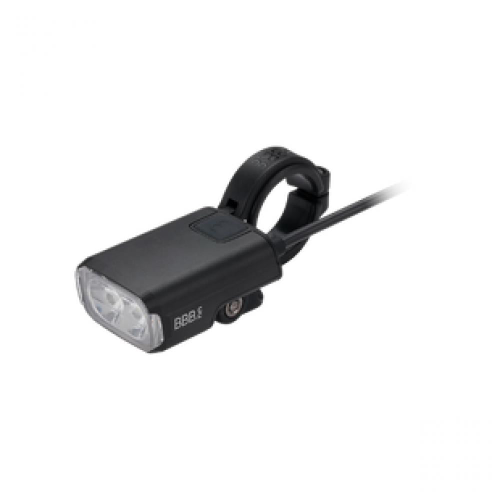 BBB BLS-241E E-Strike Urban 600 Frontlicht schwarz - leistungsstarkes E-Bike-Licht mit 600 Lumen, 612V/36W Anschluss, High/Low-Modus, kabelgebundener Fernbedienung