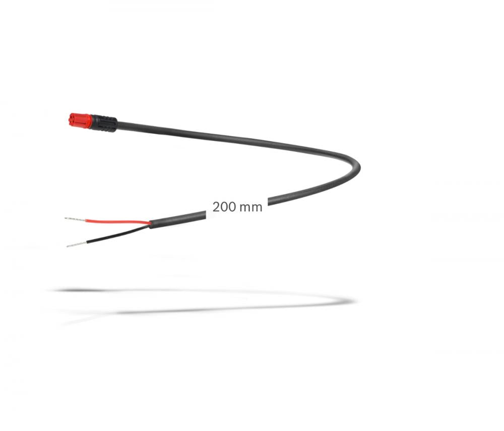 Bosch Lichtkabel Rücklicht 200&#8239;mm, kompatibel mit Smart System BES3, silikonummantelt, ideal für E-Bike Rücklichtanbindung, robuste Qualität, nur BES3 tauglich