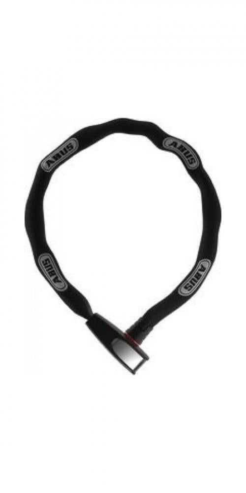 ABUS Catena 6806K/85 Kettenschloss, 85 cm, 6 mm Vierkantkette, Textilschlauch, Sicherheitslevel 6, schwarz