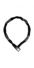 ABUS Catena 6806K/85 Kettenschloss, 85 cm, 6 mm Vierkantkette, Textilschlauch, Sicherheitslevel 6, schwarz