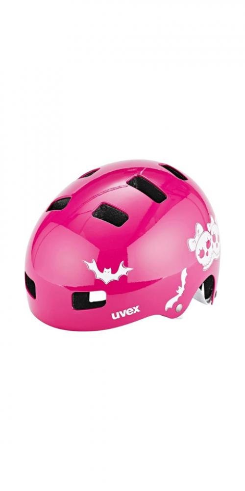 Uvex Kid 3 Kinder-Fahrradhelm, Scary Pink, 51-55 cm, Hartschale, IAS-Größenverstellsystem, 10 Belüftungsöffnungen, EN 1078 zertifiziert