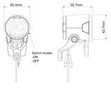 Herrmans H-Black MR8 E-Bike Frontscheinwerfer, 180 Lumen, exzellente Nahfeldausleuchtung, seitliche Lichtauslässe, 6-12V DC, StVZO-zugelassen, schwarz