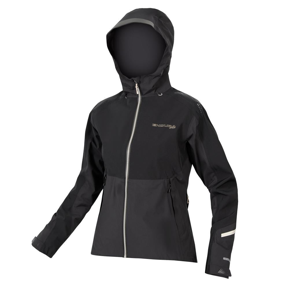 Endura Damen MT500 wasserdichte Jacke schwarz L - High-Performance MTB-Regenjacke, wasserdicht, atmungsaktiv, strapazierfähig, mit Kapuze und Belüftung für maximale Performance