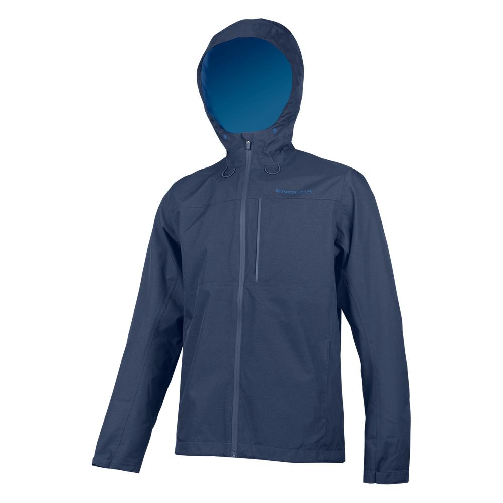 Endura Hummvee wasserdichte Kapuzenjacke ink blue L - robuste Regenjacke für Trail und Alltag, wasserdicht, atmungsaktiv, vielseitig und komfortabel