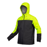 Endura Hummvee 3-in-1 wasserdichte Jacke neon-gelb XS - vielseitige Radjacke mit herausnehmbarer Isolationsschicht, wasserdicht, atmungsaktiv, sichtbar und robust