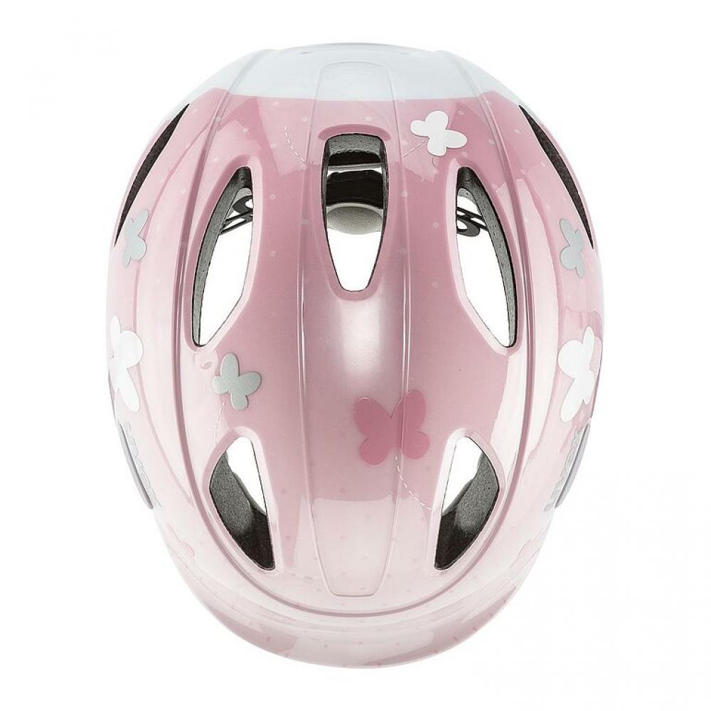 uvex oyo style - Kinder Fahrradhelm - Größenanpassung 50-54 cm - xTRA Shield - KID PROtect - 10 Belüftungen - erweiterbar mit LED - butterfly pink
