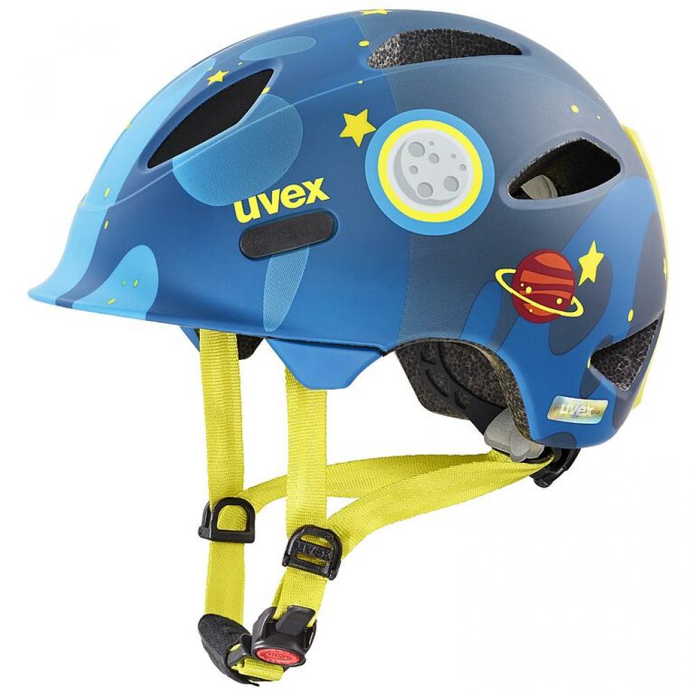 uvex oyo style deep space matt, leichter Kinder-Fahrradhelm mit individueller Größenanpassung (50-54 cm), erweiterbar mit LED-Licht, inklusive uvex xTRA Shield und  KID PROtect Pad