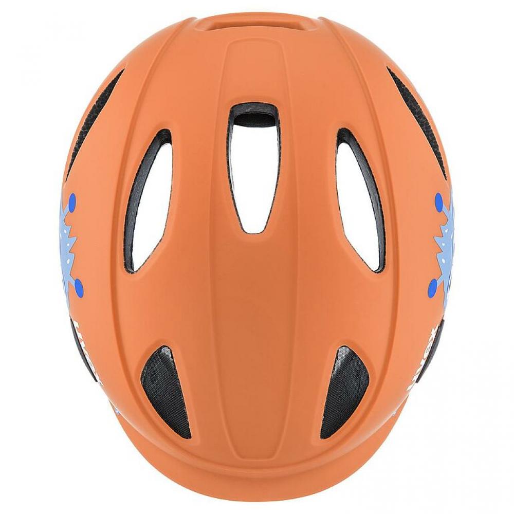 uvex OYO Style Kinderhelm in Monster Papaya Matt (45-50 cm), mit xTRA Shield und KID PROtect optimalen Schutz für Stirn und Hinterkopf