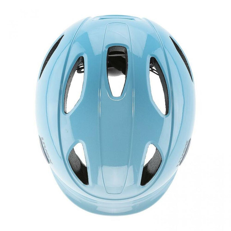 uvex oyo Kinder-Fahrradhelm cloud blue/grey 50-54 cm  In-Mold-Technologie, uvex xTRA Shield, KID PROtect, IAS-System, 10 Belüftungsöffnungen, optionales Plug-in LED