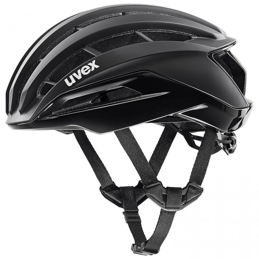 Uvex Surge Rennradhelm black matt Gr. 56-59 ohne Aero Cover  leichter Profihelm mit 3D-IAS, EPS-Inmould & Brillengarage für Top-Belüftung und Schutz