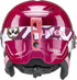 Uvex heyya set - Skihelm mit Skibrille für Kinder - verstellbare Passform - Kontrastverstärkung - Farbe berry - white sloth - Größe 46-50 cm
