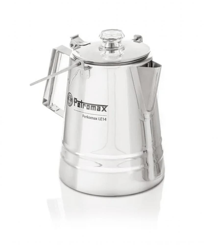 Petromax Perkolator Perkomax le14 Edelstahl 1,5 Liter  Perfekter Kaffeegenuss für Camping & Outdoor, robust & hitzebeständig, für Feuerstelle & Herd geeignet