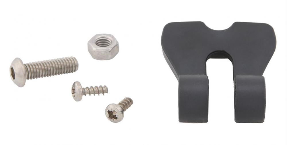 AXA Scheinwerferhalter für Suntour CR8 und NEX Federgabeln, schwarz, Kunststoff, inkl. Schraube und Mutter, zur Befestigung an der Gabelbrücke