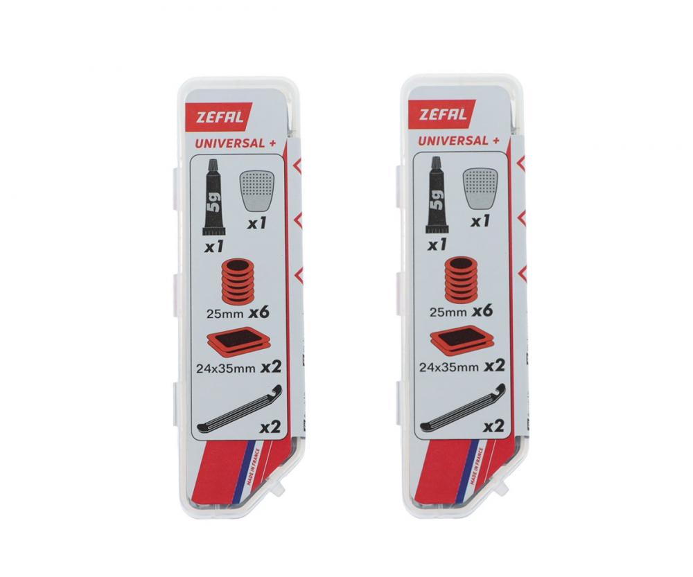 Zéfal 2x Universal-Reparaturset: 8 Flicken, 5g Kleber, 2 Reifenheber  Fahrrad-Flickzeug für unterwegs