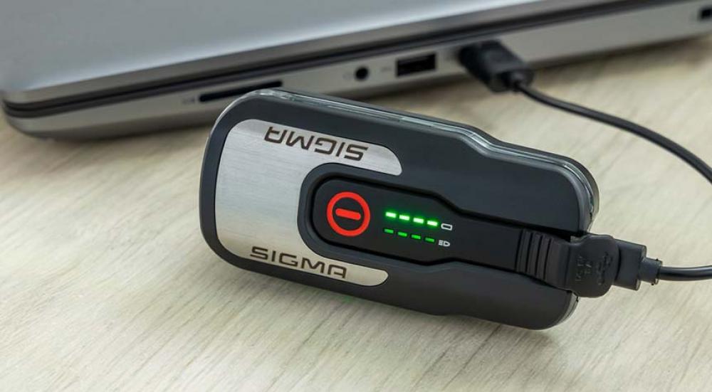 Sigma Akku-Beleuchtungsset AURA 80 USB & BLAZE  Sigma 80 Lux schwarz/rot