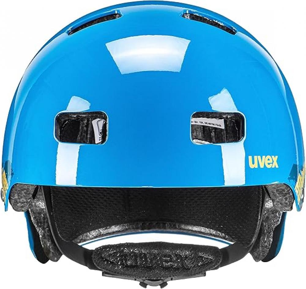 UVEX Kid 3 Kinder-Fahrradhelm, Hartschale, 10 Belüftungsöffnungen, IAS-Größenanpassung, monomatic Verschluss, Größe 51-55 cm, Farbe: Blackout Blue