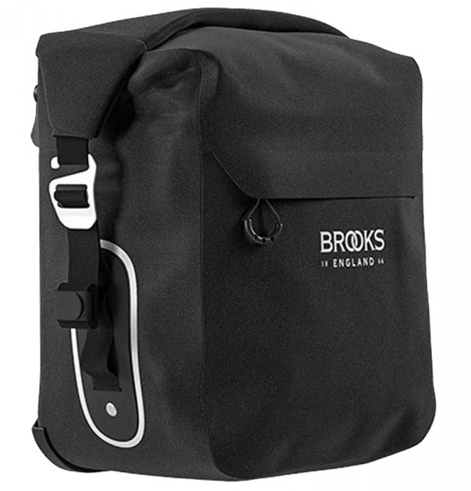 BROOKS Scape Pannier Large Black - wasserdichte Fahrradtasche 18-22 Liter aus 600D Polyester mit Hypalon-Details - 760 g leicht, 320x160x400-600 mm