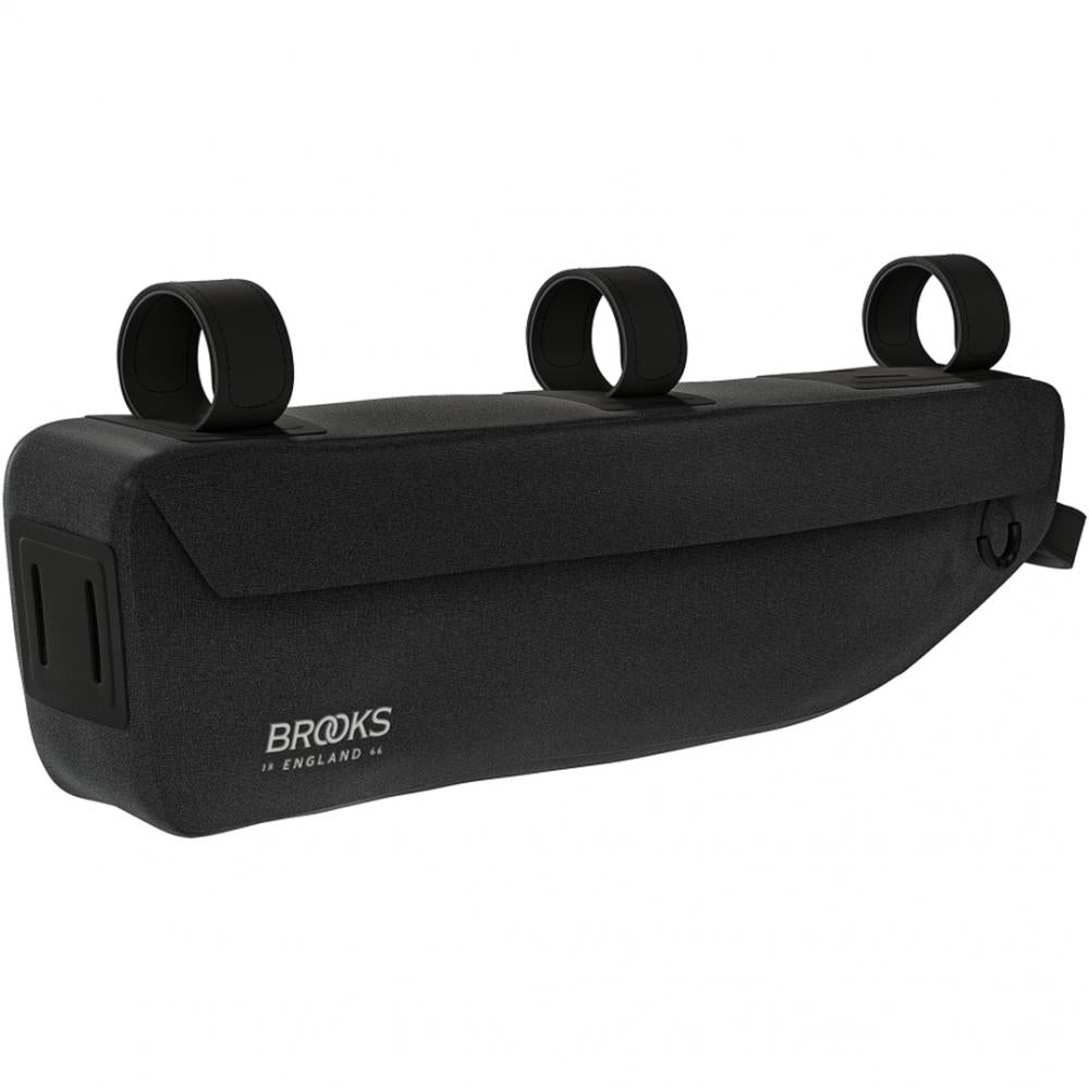 BROOKS Scape Frame Bag Black - wasserdichte Rahmentasche 3 Liter aus 600D Polyester mit Hypalon-Details - 200 g leicht, 460x60x120 mm
