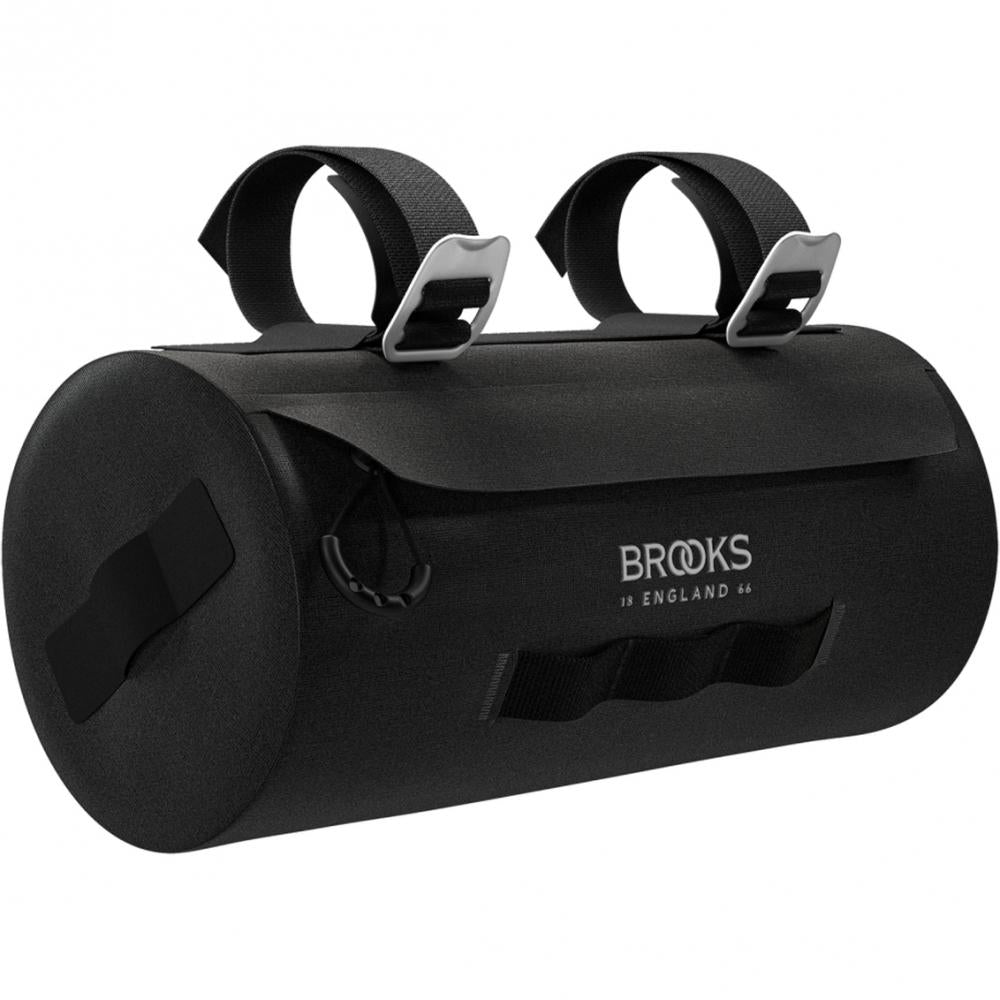 BROOKS Scape Handlebar Pouch Black - wasserdichte Lenkertasche 3 Liter aus 600D Polyester mit Hypalon-Details - 140 g leicht, 250x120x120 mm